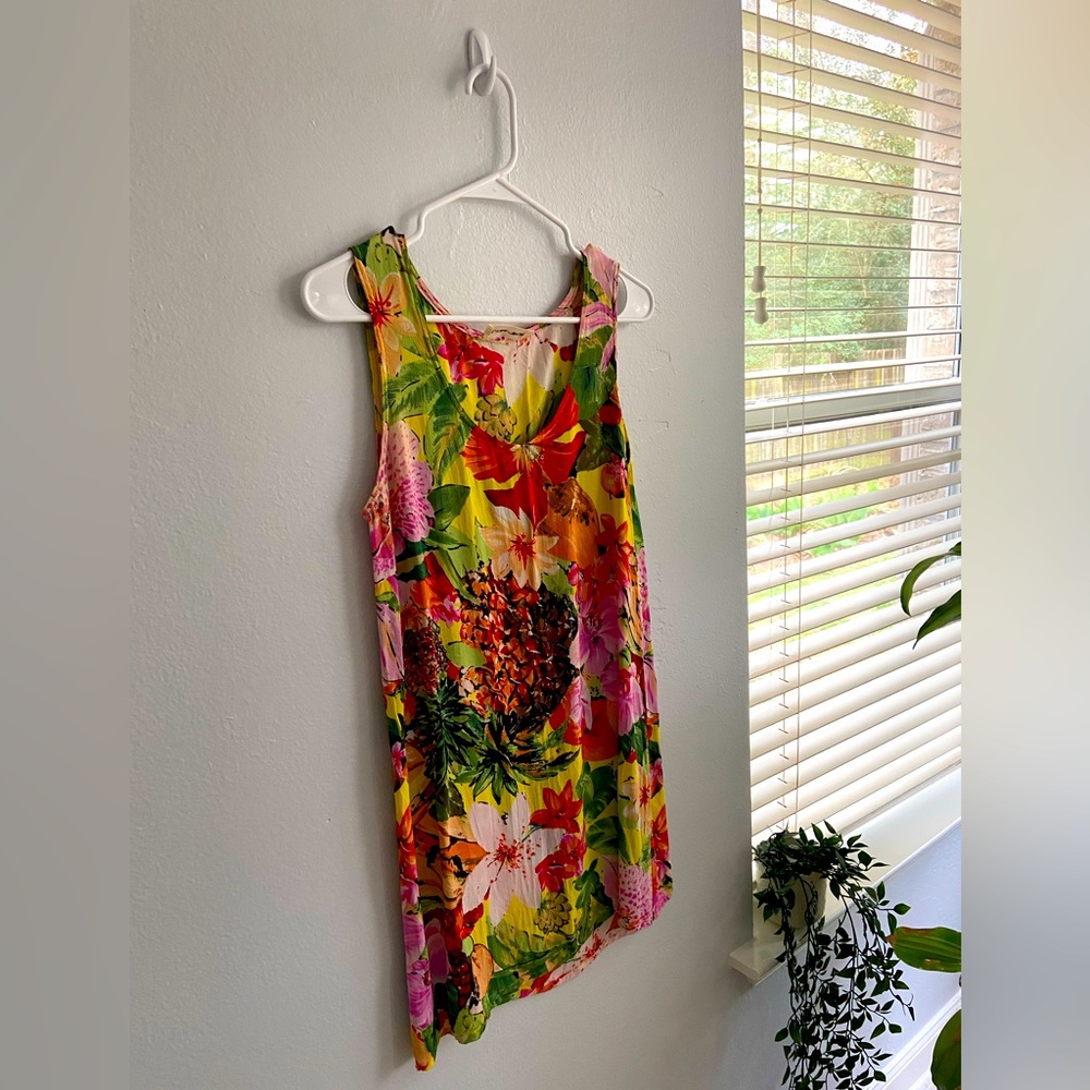 Woman Floral Top, Colorful Medium/Large Size